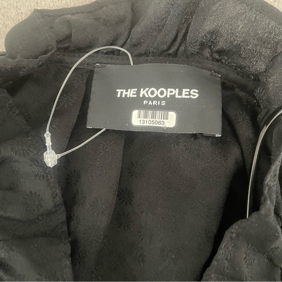 The Kooples Rent The Runway Black Floral Print Silk Dress Size 2 - Picture 3 of 10